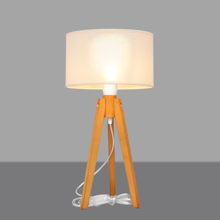 Lampe de table ALBA 1xE27/15W/230V crème/chêne