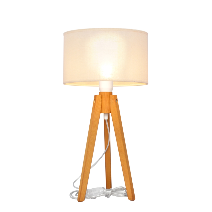 Lampe de table ALBA 1xE27/15W/230V crème/chêne