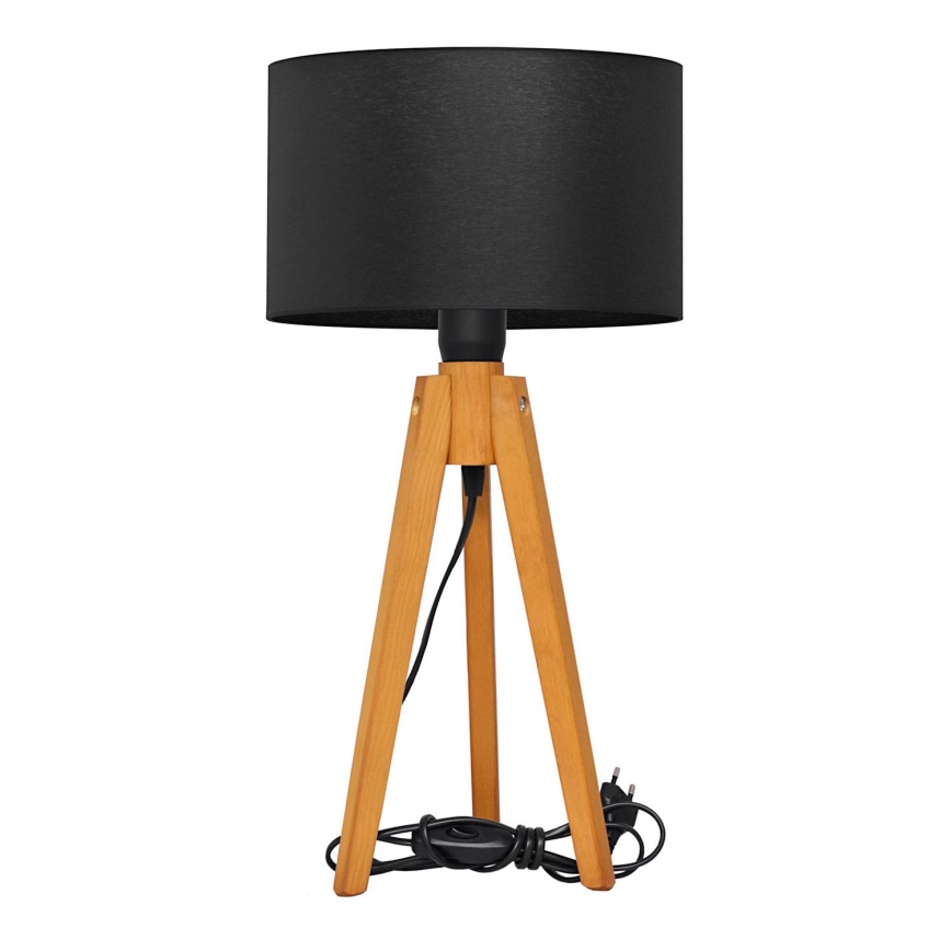 Lampe de table ALBA 1xE27/15W/230V noir/chêne