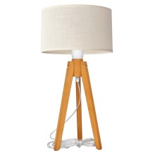 Lampe de table ALBA 1xE27/60W/230V crème/chêne