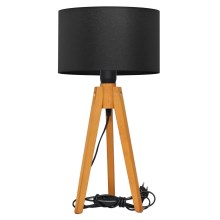 Lampe de table ALBA 1xE27/60W/230V noir/chêne