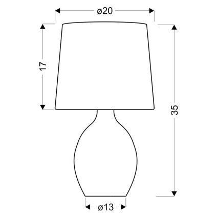 Lampe de table AMBON 1xE14/40W/230V blanc