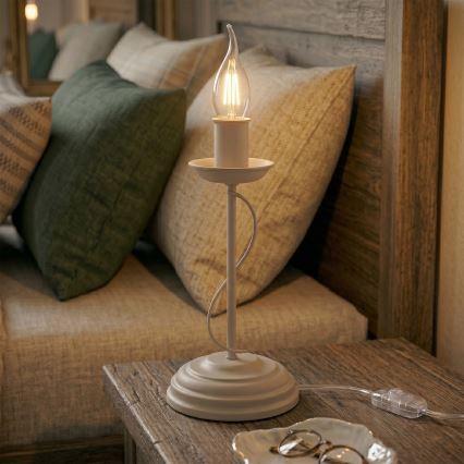 Lampe de table ANTON 1xE14/60W/230V beige