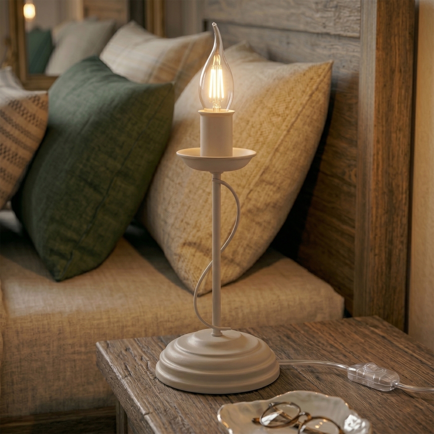 Lampe de table ANTON 1xE14/60W/230V beige