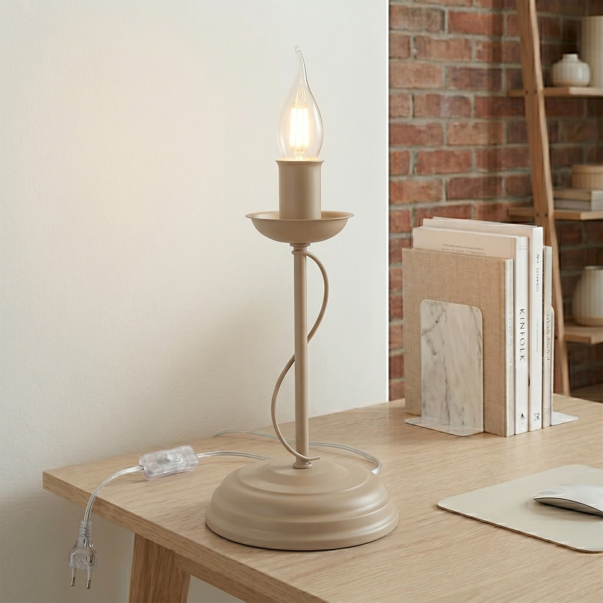Lampe de table ANTON 1xE14/60W/230V beige