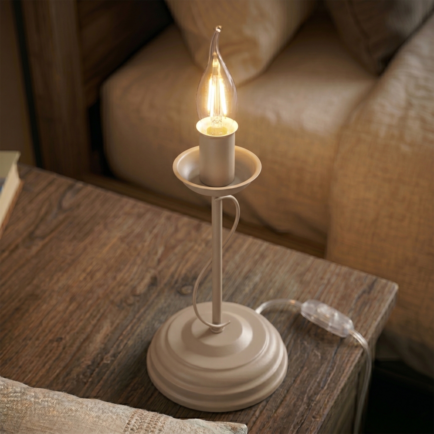 Lampe de table ANTON 1xE14/60W/230V beige