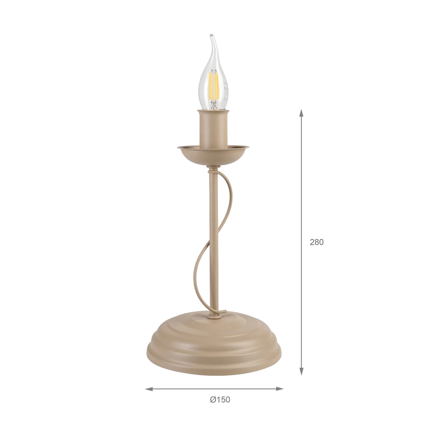 Lampe de table ANTON 1xE14/60W/230V beige