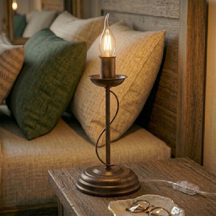 Lampe de table ANTON 1xE14/60W/230V bronze