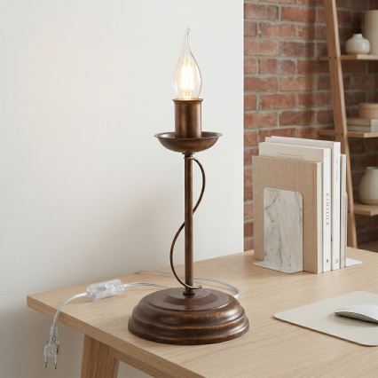 Lampe de table ANTON 1xE14/60W/230V bronze