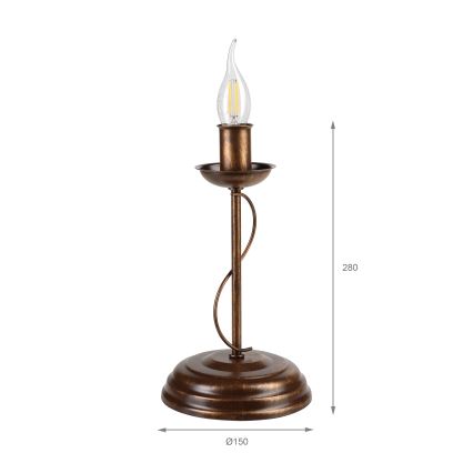 Lampe de table ANTON 1xE14/60W/230V bronze