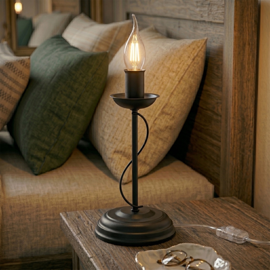 Lampe de table ANTON 1xE14/60W/230V noire