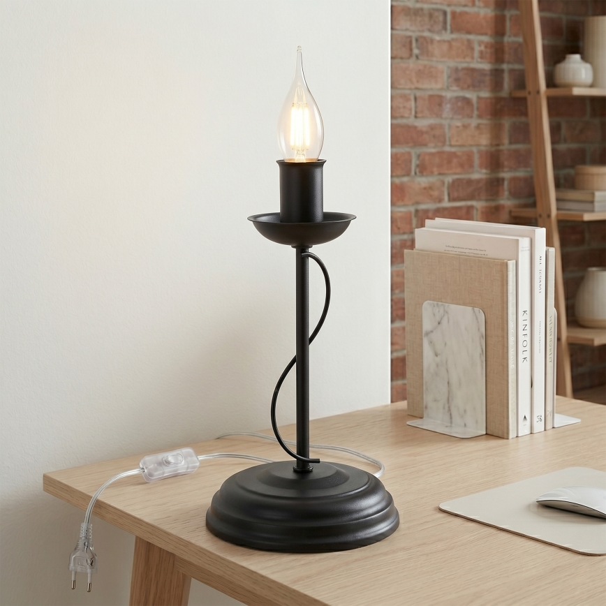 Lampe de table ANTON 1xE14/60W/230V noire