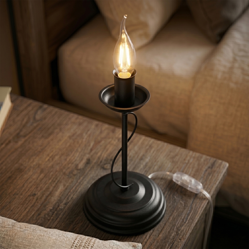 Lampe de table ANTON 1xE14/60W/230V noire