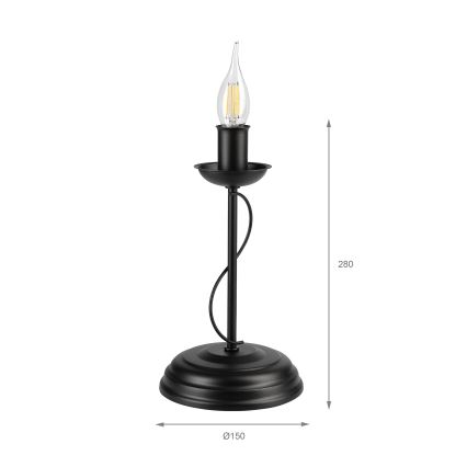 Lampe de table ANTON 1xE14/60W/230V noire