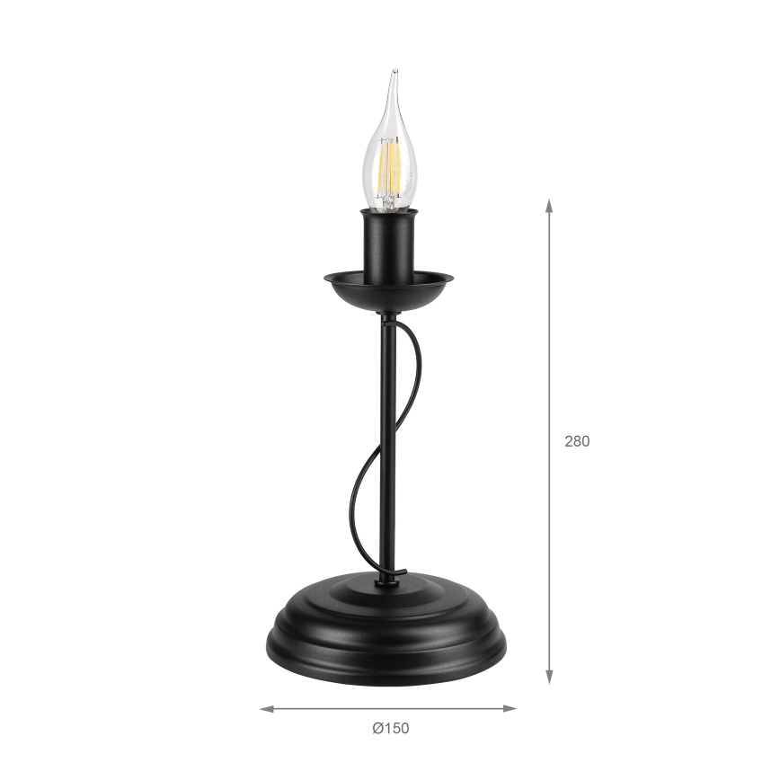 Lampe de table ANTON 1xE14/60W/230V noire