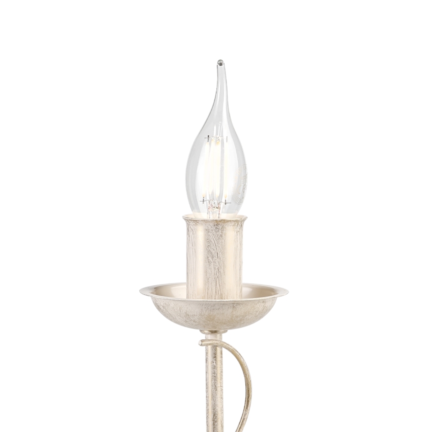 Lampe de table ANTON 1xE14/60W/230V patine blanche