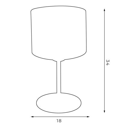 Lampe de table ARDEN 1xE27/60W/230V d. 18 cm blanc/doré