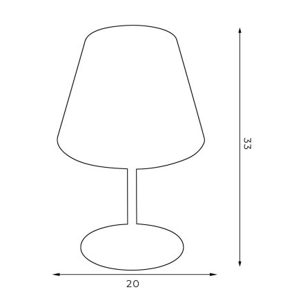 Lampe de table ARDEN 1xE27/60W/230V d. 20 cm blanc