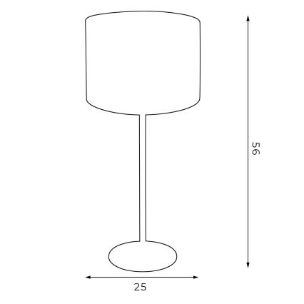 Lampe de table ARDEN 1xE27/60W/230V d. 25 cm noir/doré