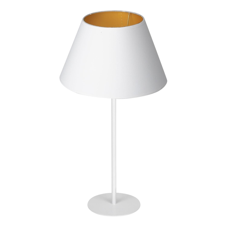 Lampe de table ARDEN 1xE27/60W/230V d. 30 cm blanc/doré