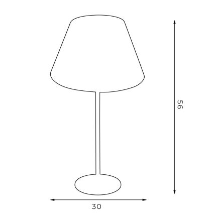 Lampe de table ARDEN 1xE27/60W/230V d. 30 cm blanc