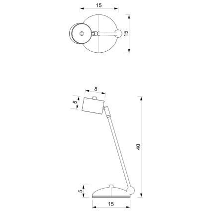 Lampe de table ARENA 1xGX53/11W/230V noir/gold