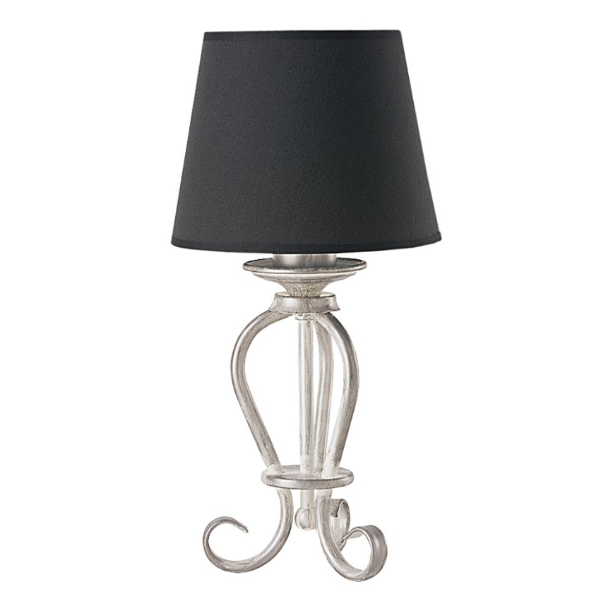 lampe de table ARKADA 1xE27/60W noir/argent patine