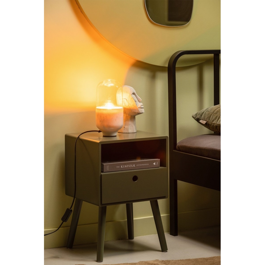 Lampe de table ASEL 1xE27/25W/230V marbre blanc