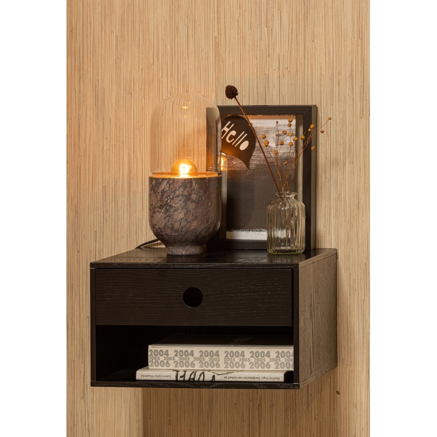 Lampe de table ASEL 1xE27/25W/230V marbre gris/marron