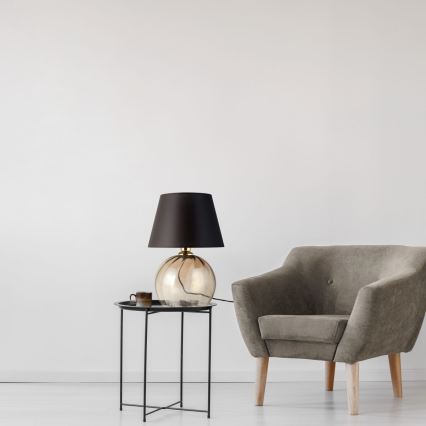 Lampe de table AUREA 1xE27/15W/230V noir/beige
