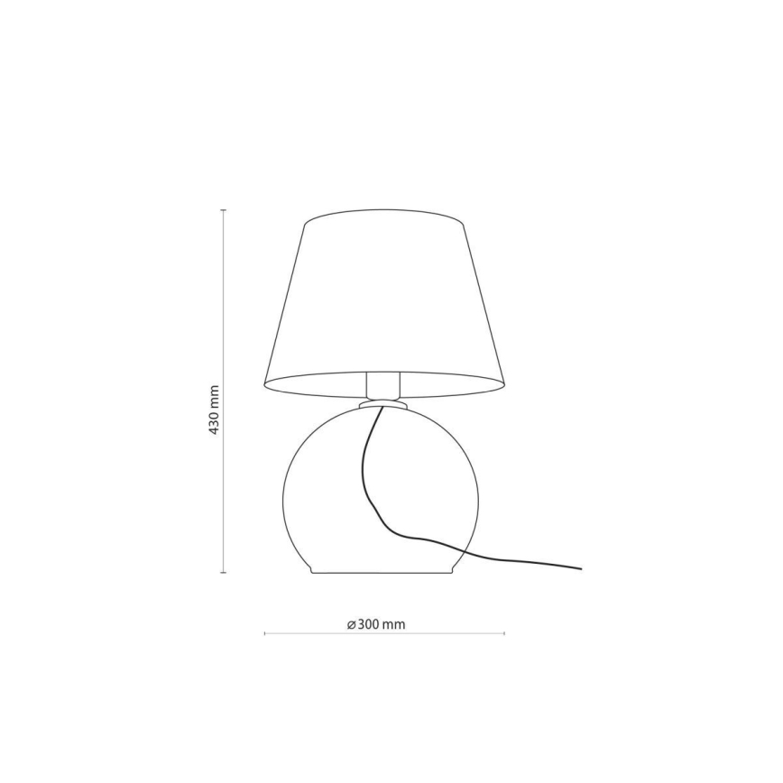 Lampe de table AUREA 1xE27/15W/230V noir/beige