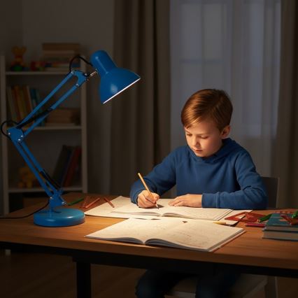 Lampe de table AURIQ 1xE27/60W/230V bleue