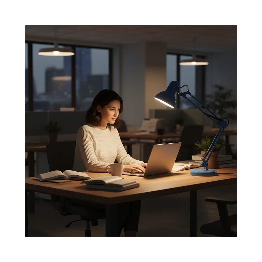 Lampe de table AURIQ 1xE27/60W/230V bleue