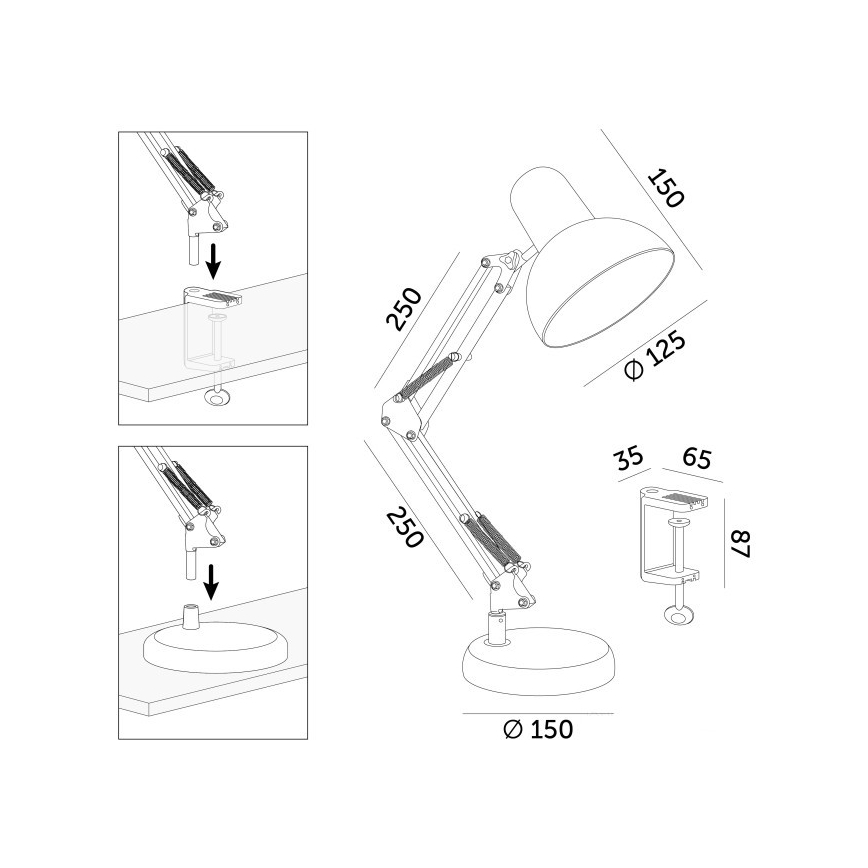 Lampe de table AURIQ 1xE27/60W/230V rose