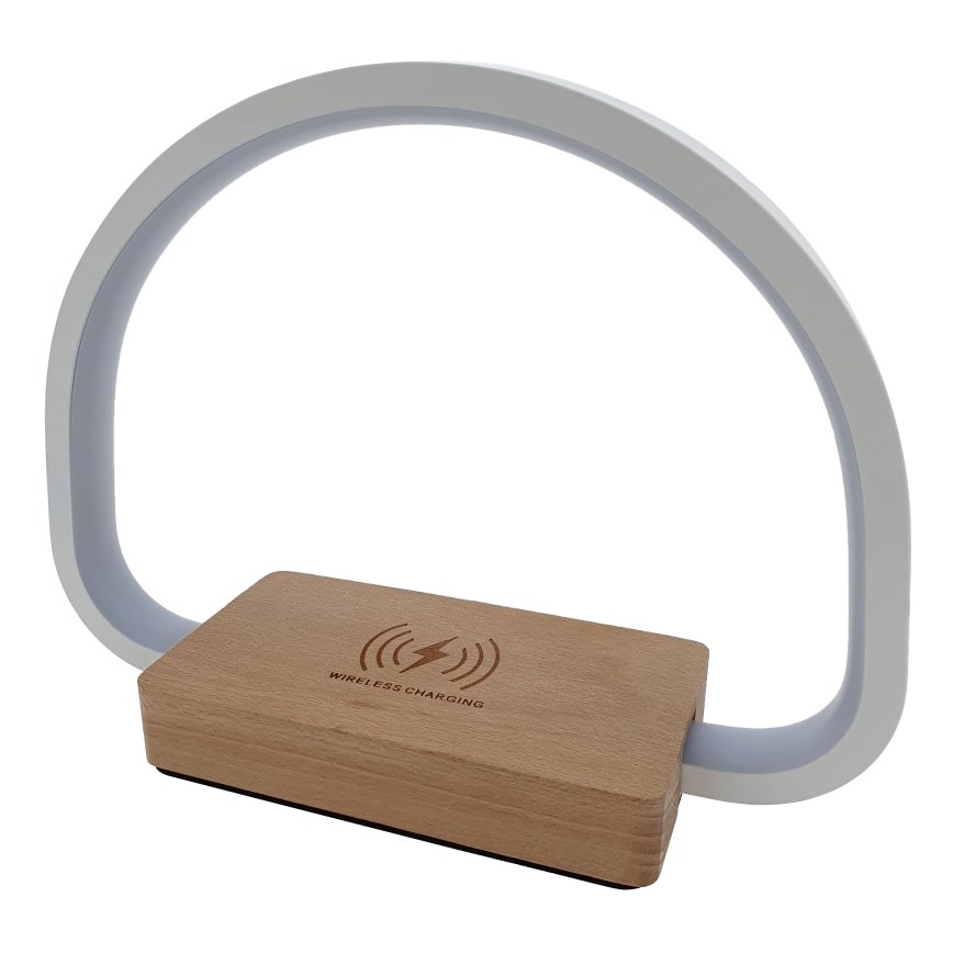 Lampe de table tactile à intensité variable avec charge sans fil LED/10W/5V 3000/4500/7000K