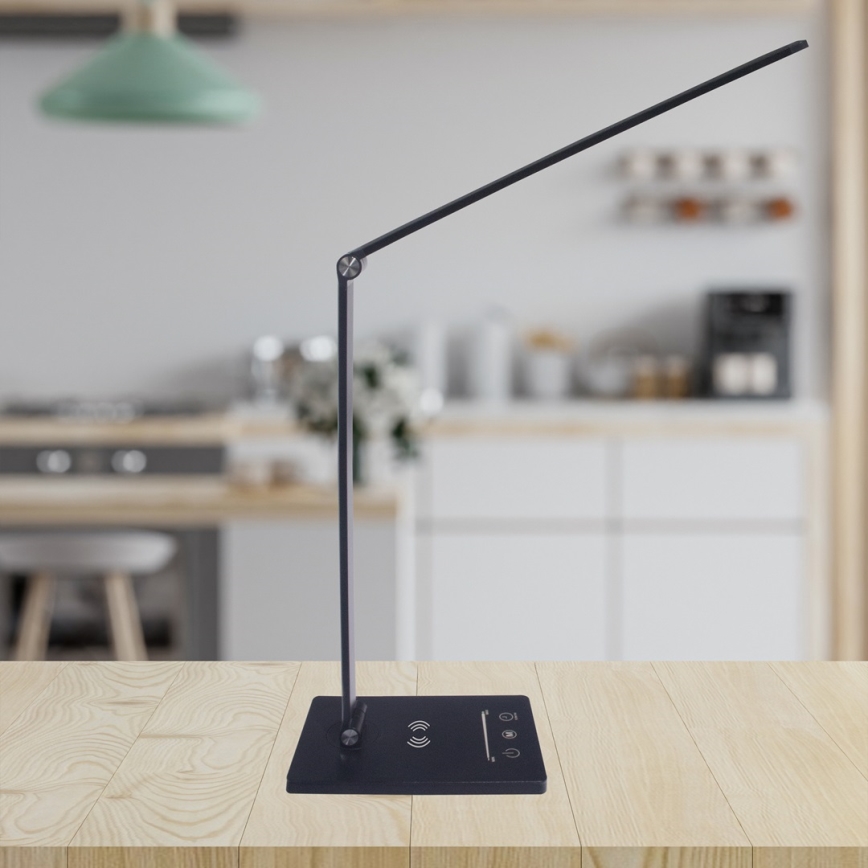 Lampe de table avec charge sans fil VARIO LED/5W/230V 3000-6000K noir