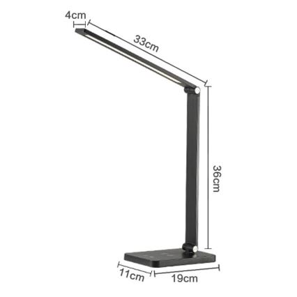 Lampe de table avec chargeur sans fil LED/10W/230V 3000/4000/4500/5000/6000K chrome mat