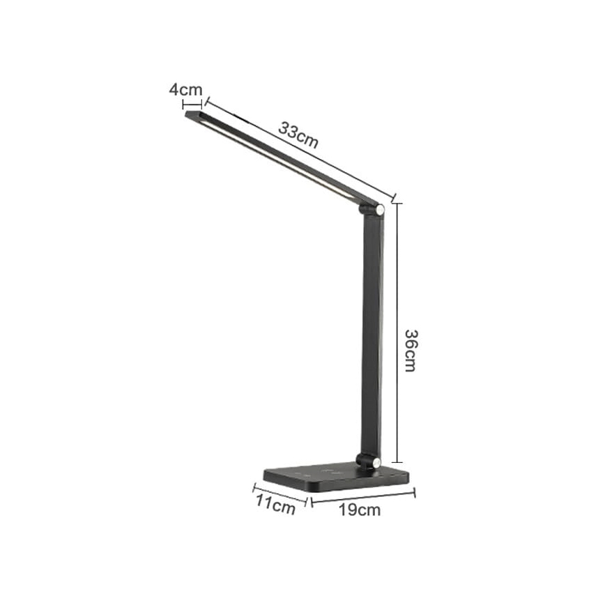 Lampe de table avec chargeur sans fil LED/10W/230V 3000/4000/4500/5000/6000K chrome mat