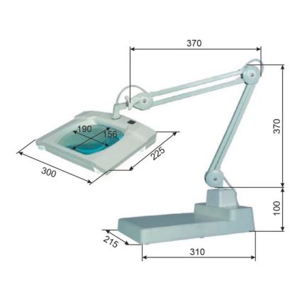 Lampe de table avec loupe LED/12W/12/230V