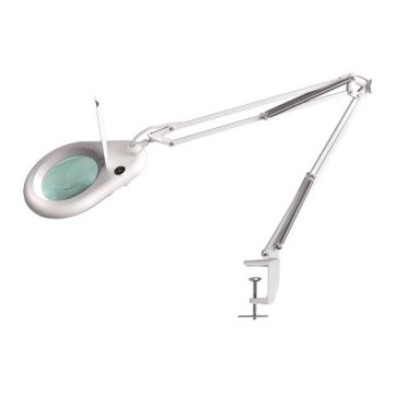 Lampe de table avec loupe LED/9W/230V blanc/chrome brillant