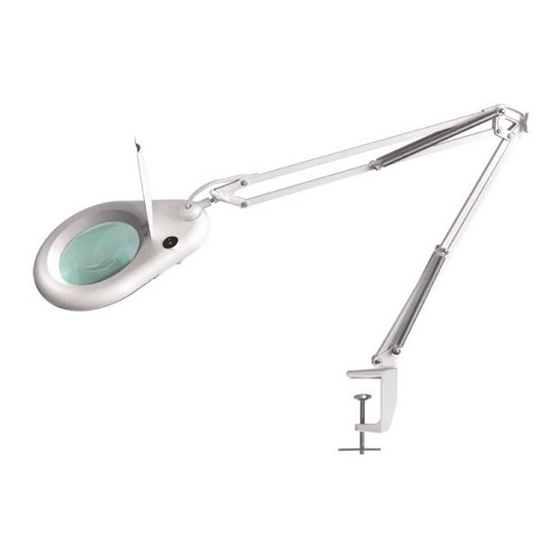 Lampe de table avec loupe LED/9W/230V blanc/chrome brillant