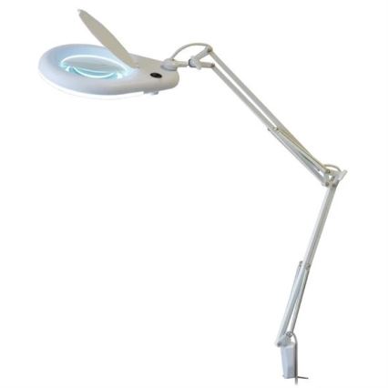 Lampe de table avec loupe LED/9W/230V blanc/chrome brillant