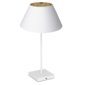 Lampe de table avec port USB 1xE27/60W/230V blanche