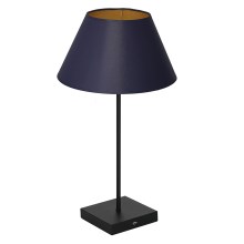Lampe de table avec port USB 1xE27/60W/230V bleue