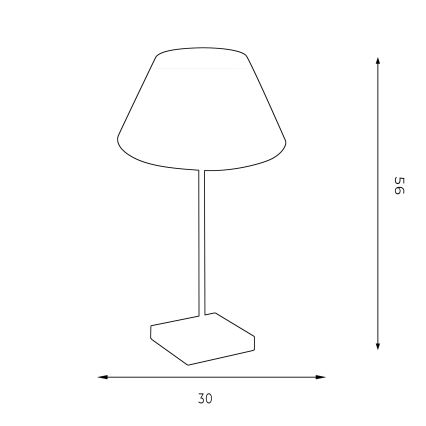 Lampe de table avec port USB 1xE27/60W/230V noir