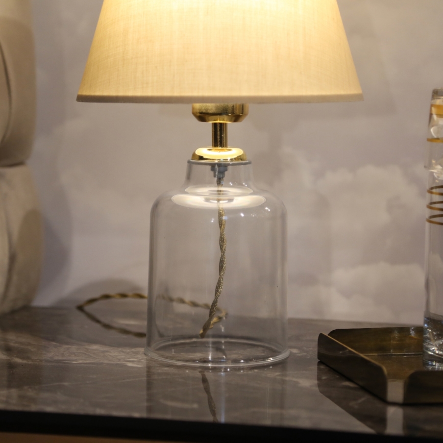 Lampe de table AYD 1xE27/40W/230V beige/transparente