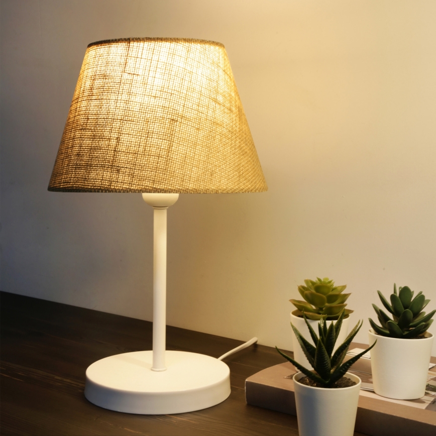 Lampe de table AYD 1xE27/40W/230V marron/blanc