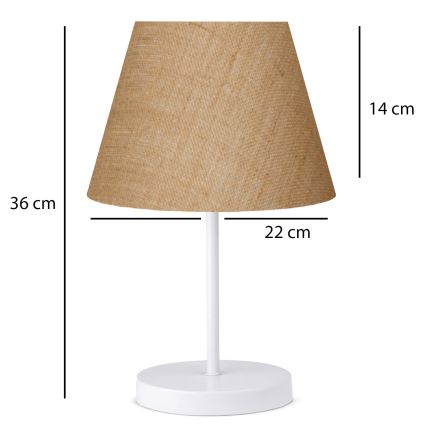Lampe de table AYD 1xE27/40W/230V marron/blanc