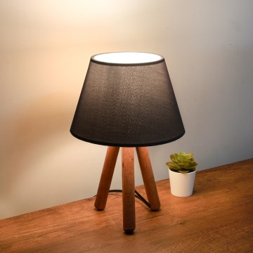 Lampe de table AYD 1xE27/40W/230V marron/noir