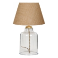 Lampe de table AYD 1xE27/40W/230V marron / transparente